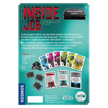 Jeu semi-coopératif Inside Job - Qui trahira sans se faire repérer ? - En quête de jeux