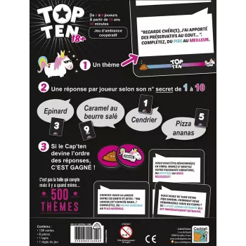Jeu Top ten - 18+ - En Quête de Jeux