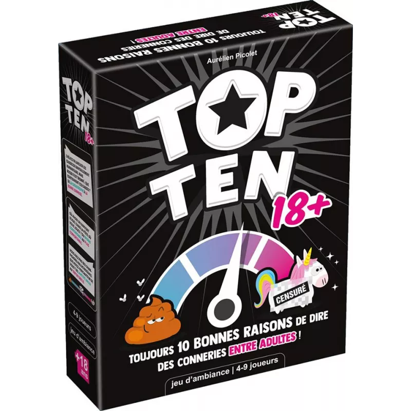 Jeu Top ten - 18+ - En Quête de Jeux Jeu Top ten - 18+ - En Quête de Jeux