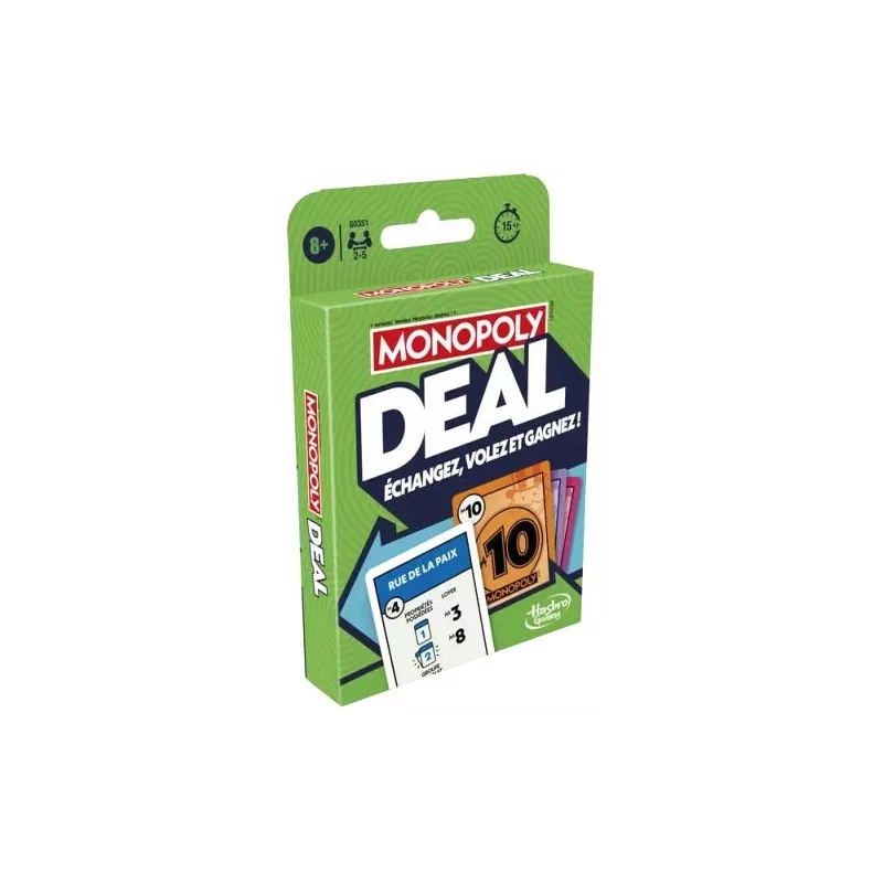 Jeu de cartes rapides - Monopoly Deal - En Quête de Jeux