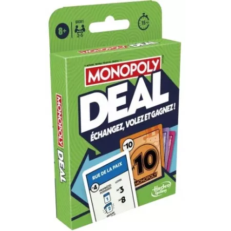 Jeu de cartes rapides - Monopoly Deal - En Quête de Jeux