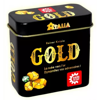 Boîte du jeu de société Gold – jeu de cartes de mémoire et de chasse aux pépites