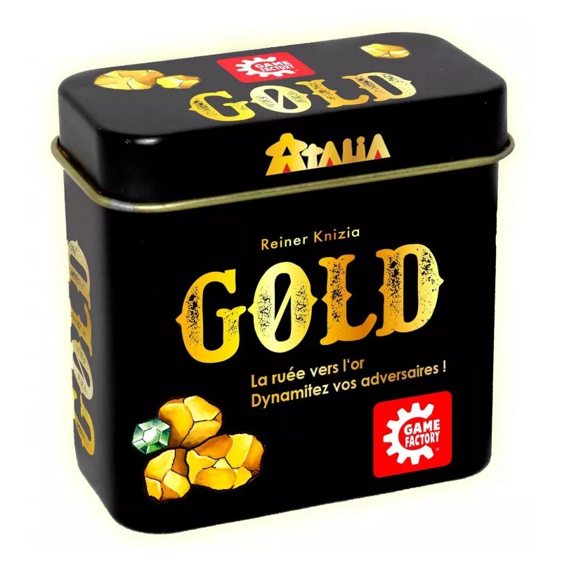 Boîte du jeu de société Gold – jeu de cartes de mémoire et de chasse aux pépites