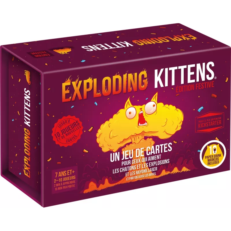 Jeu Exploding Kittens - Édition Festive - En Quête de Jeux