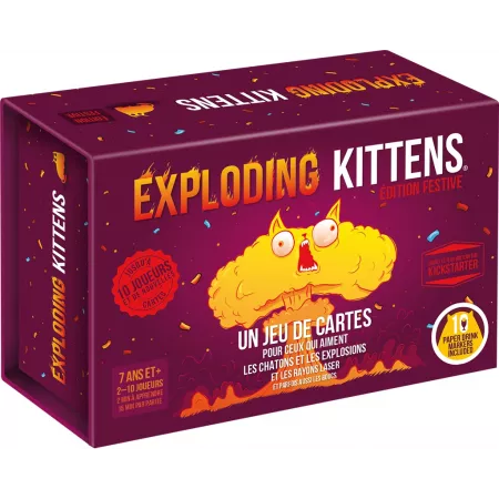 Jeu Exploding Kittens - Édition Festive - En Quête de Jeux