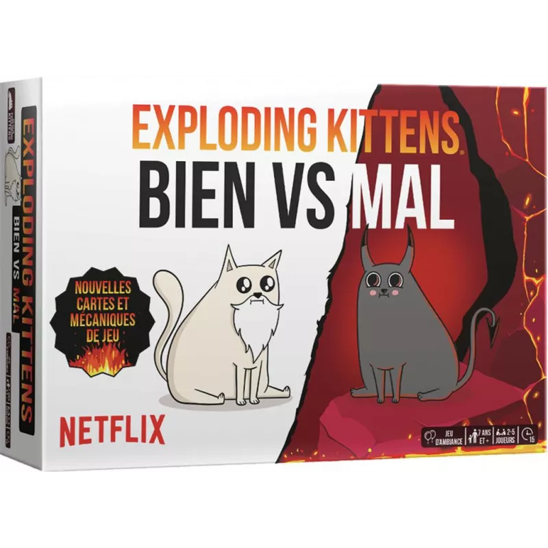 Jeu d'ambiance Exploding Kittens - Bien VS Mal - En Quête de Jeux