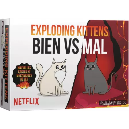 Jeu d'ambiance Exploding Kittens - Bien VS Mal - En Quête de Jeux