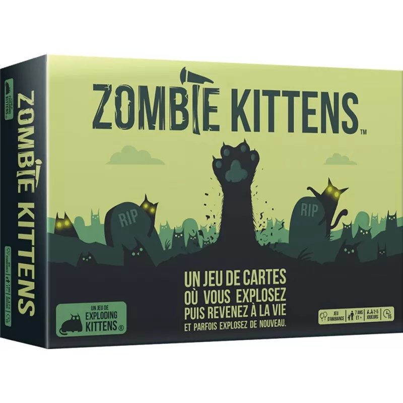 Jeu Exploding Kittens - Zombie Kittens - En Quête de Jeux