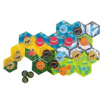 Jeu de pose de tuiles Cascadia - En Quête de Jeux
