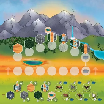 Jeu de pose de tuiles Caldera Park - En Quête de Jeux