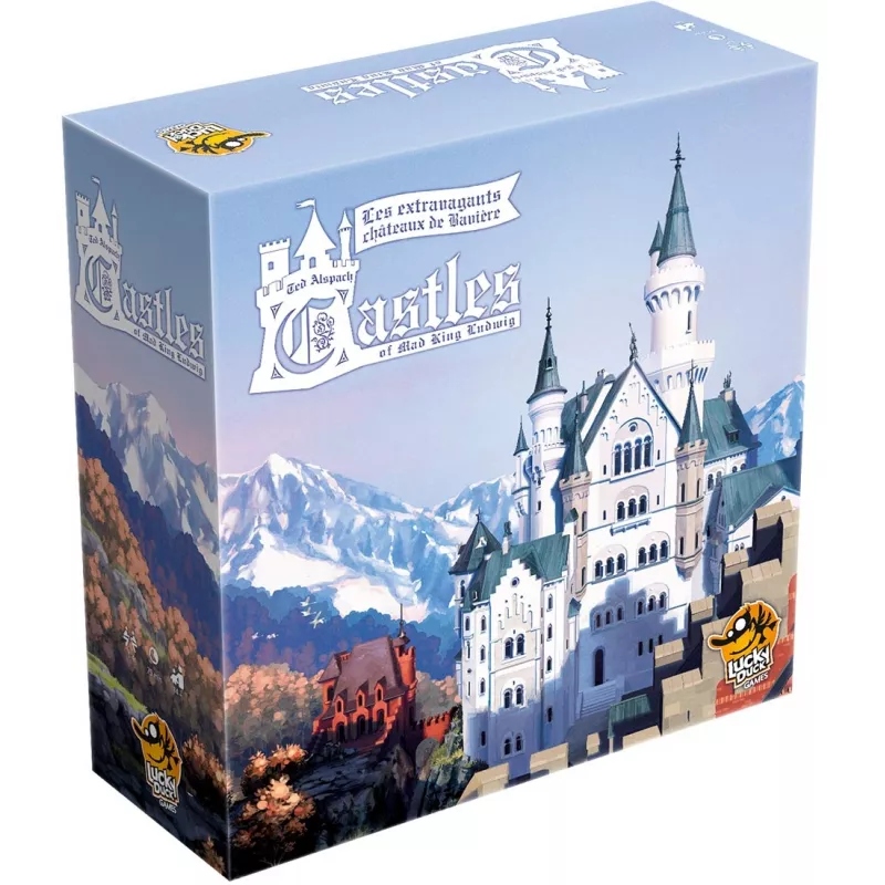 Jeu de pose de tuiles Castles of Mad King Ludwig : Les Extravagants Châteaux de Bouvière - En Quête de Jeux Jeu de pose de tuiles Castles of Mad King Ludwig : Les Extravagants Châteaux de Bouvière - En Quête de Jeux