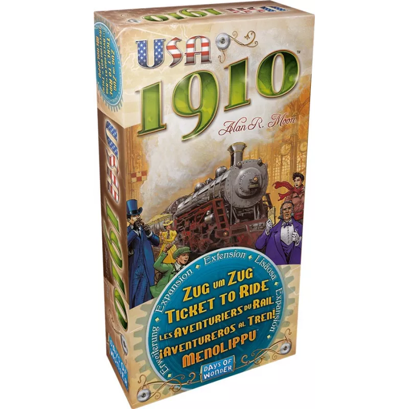Extension 1910 pour le jeu Les aventuriers du Rail - En Quête de jeux