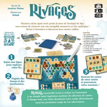 Jeu de Flip & Write - Rivages - En quête de jeux
