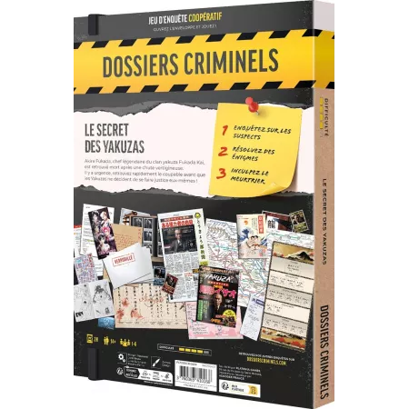 Platonia Games – Dossiers Criminels : Le Secret Des Yakuzas – Enquête Immersive 1-6 Joueurs, 14 Ans+, 1h30 De Jeu, Accessoires Inclus
