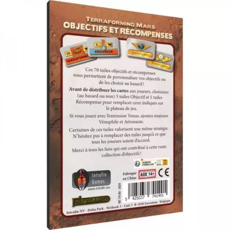 Extension Objectifs et récompense - Terraforming Mars - En Quête de Jeux