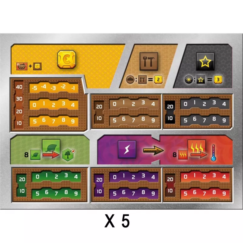 5 plateaux individuels Terraforming Mars - En Quête de Jeux