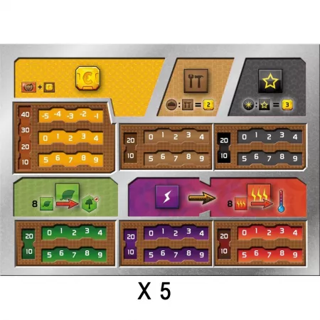 5 plateaux individuels Terraforming Mars - En Quête de Jeux