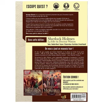 Livre-jeu - Escape Quest - Sherlock Holmes : La folie du Dr Watson - En quête de jeux