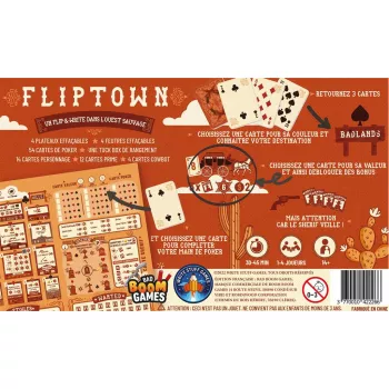 Jeu de flip & write - Fliptown - En quête de jeux