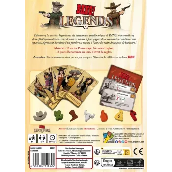 Extension Legends pour le jeu Bang! - En quête de jeux