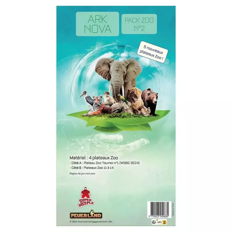 Ark Nova - Pack plateaux zoo recto/verso N°2 - En quête de jeux