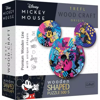 Puzzle Wood Craft - Mickey & Minnie 500+1- En quête de jeux