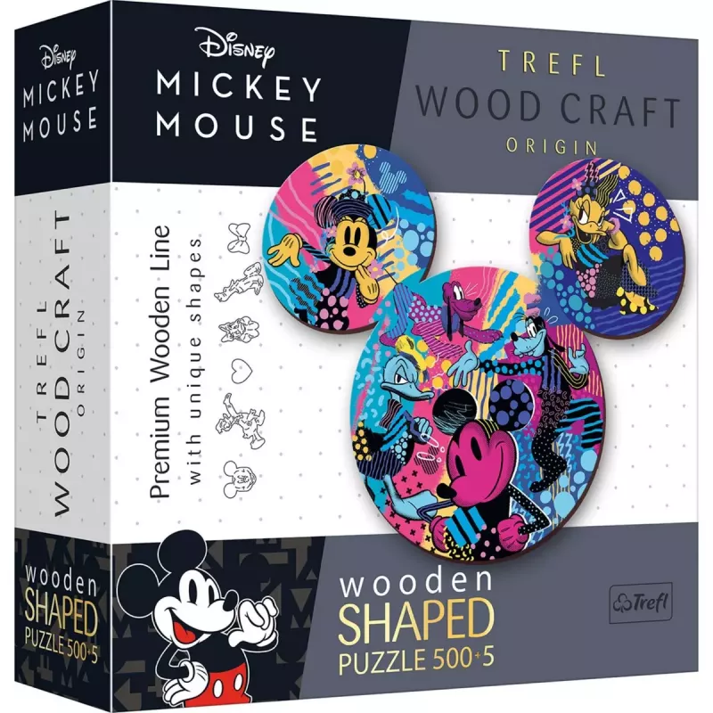 Puzzle Wood Craft - Mickey & Minnie 500+1- En quête de jeux