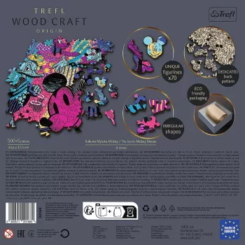 Puzzle Wood Craft - Mickey & Minnie 500+1- En quête de jeux