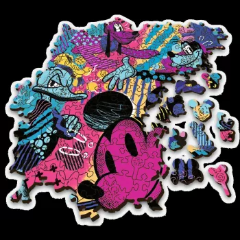Puzzle Wood Craft - Mickey & Minnie 500+1- En quête de jeux