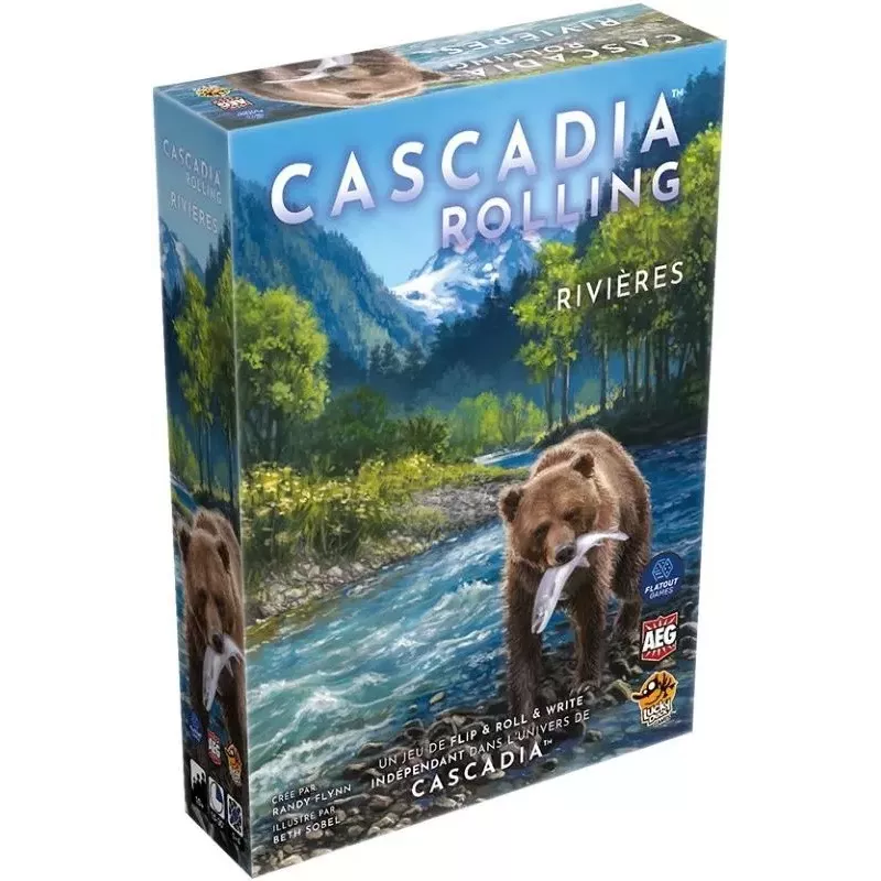Jeu de roll and write - Cascadia Rolling : Rivières - En quête de jeux