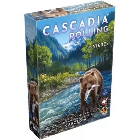 Jeu de roll and write - Cascadia Rolling : Rivières - En quête de jeux