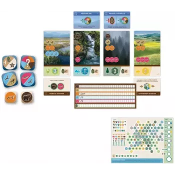 Jeu de roll and write - Cascadia Rolling : Rivières - En quête de jeux